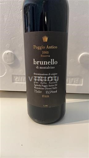 Toscane Brunello di Montalcino Poggio Antico Riserva 2003