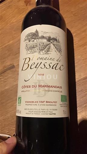 Sud-Ouest Côtes-du-marmandais Domaine Beyssac 2016