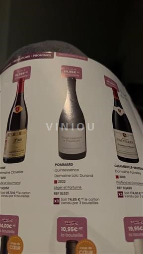 Burgundy Pommard Grand Cru Loic Durand Quintessence 2022