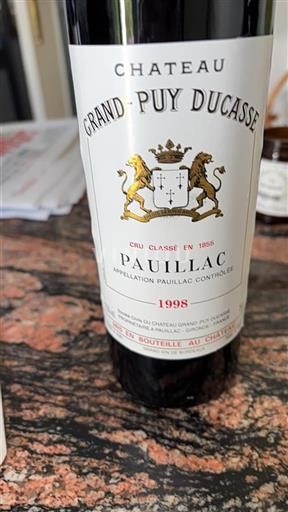 Bordeaux Pauillac Grand Cru Grandpuy Ducasse 1998
