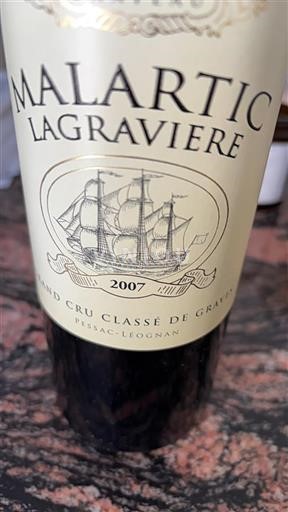 Bordeaux Pessac-Léognan Grand Cru Château Malartic Lagravière 2007
