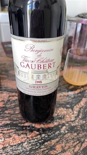 Bordeaux Graves Château Vieux Gaubert Benjamin 1998