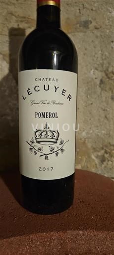 Bordeaux Pomerol Château Lécuyer 2017