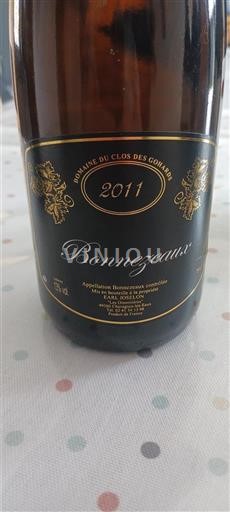 Údolí Loiry Bonnezeaux Domaine Clos Des Gohards 2011