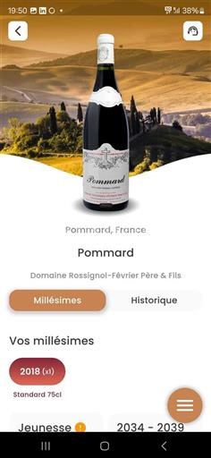 Bourgogne Pommard Grand Cru Domaine Rossignolfevrier Père & Fils 2018