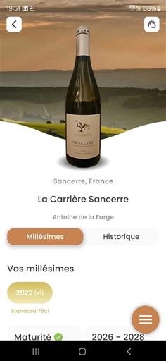 Loire-dalen Sancerre Antoine De Lafarge La Carrière 2022