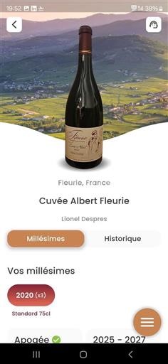 Beaujolais Fleurie Lionel Despres Albert 2020