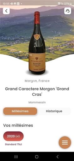 Beaujolais Morgon Mommesin Grand Caractère 2020