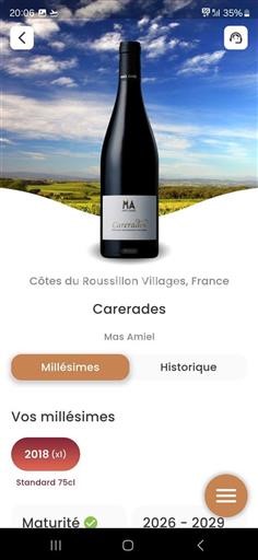Roussillon Côtes du Roussillon Villages Mas Amiel Carerades 2018