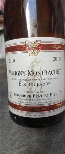 Burgundi Puligny-montrachet Groubier Père Et Fils Les Boulards 2010