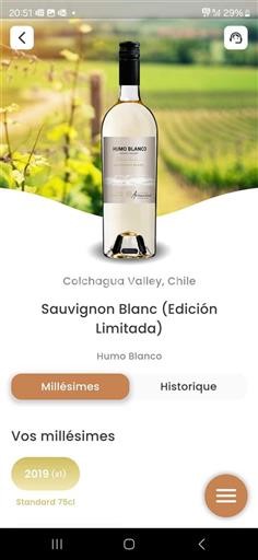 Valle di Colchagua Non specificato Humo Blanco Edición Limitada 2019