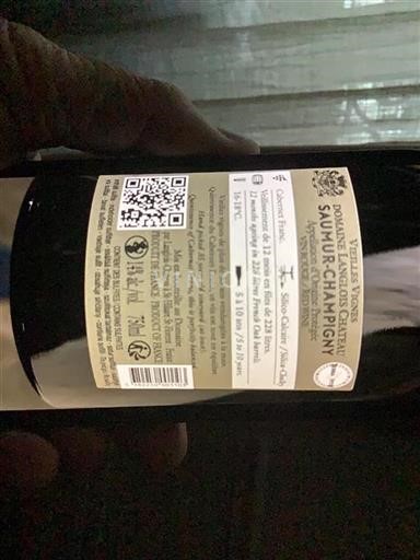 Vallée de la Loire Saumur-champigny Château Langlois Vieilles Vignes 2018