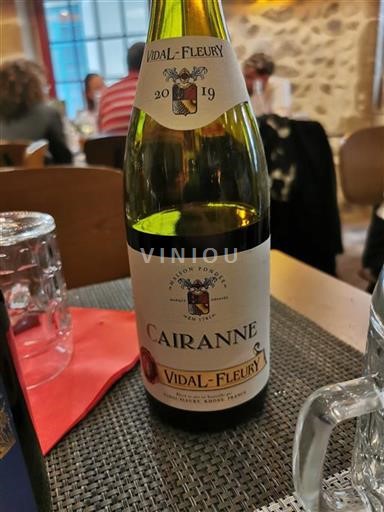 Vin Rouge sec Vidal-Fleury 2019 France Vallée du Rhône Cairanne AOC
