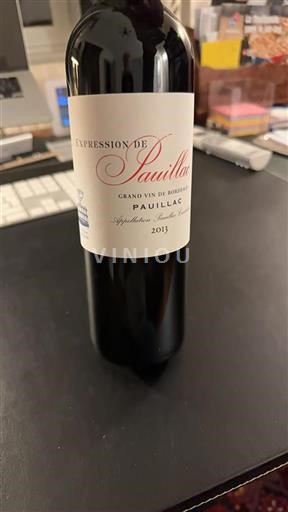 Bordeaux Pauillac L'expression De Pauillac 2013