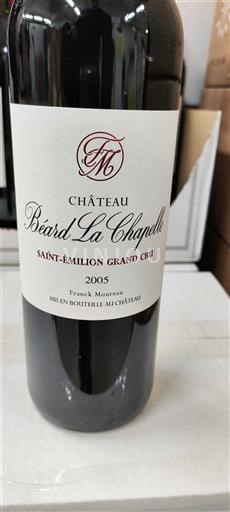 Bordeaux Saint-Émilion Grand Cru Château Béard La Chapelle 2005
