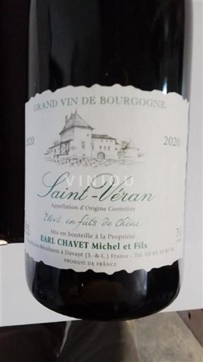 Burgundi Saint-Véran Earl Chavet Michel Et Fils Élevé en fûts de chêne 2020