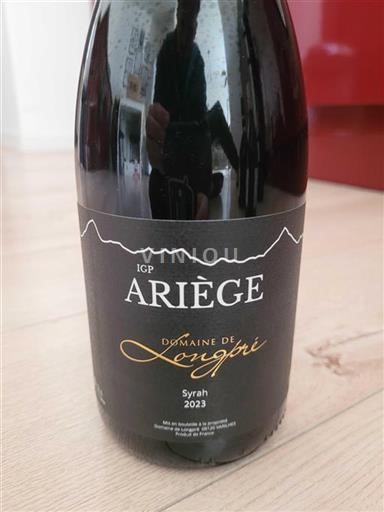 Vin Rouge sec Syrah Château Longpré 2023 France Sud-Ouest Ariège