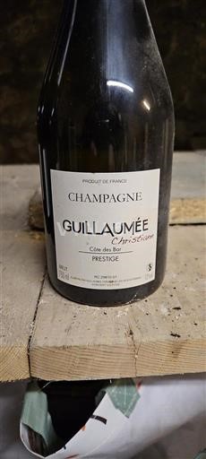 Champaña Champán Guillaumée Christiane Côte des Bar Prestige Sin añada