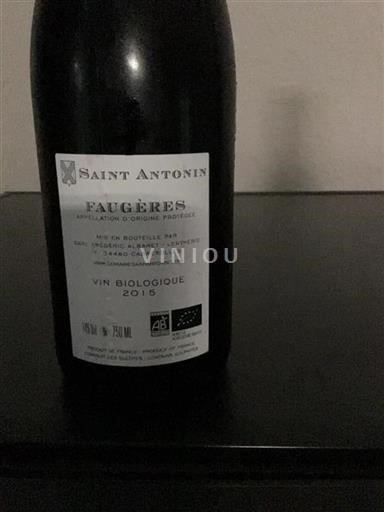 Languedoc Faugères Domaine Saint Antonin 2015