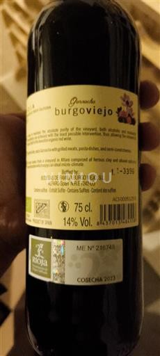La Rioja Rioja Bodegas De Familia Burgo Viejo Garnacha 2023