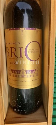 Burdeos Margaux Grand Cru Château Cantenac Brown Brio 2002