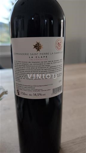 Linguadoca La Clape Commanderie Saint Pierre La Garrigue Cru d'Exception 2021