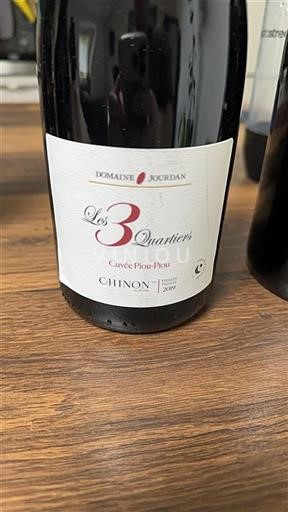 Loirevallei Chinon Domaine Jourdan Les 3 Quartiers - Piou-Piou 2019