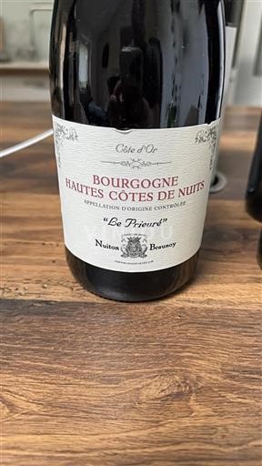 Vin Rouge sec Le Prieur%c3%a9 Nuiton-Beaunoy 2017 France Bourgogne Hautes Côtes de nuits Grand Cru