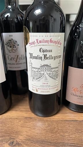 Vin Rouge sec Château Moulin Bellegrave 2016 France Bordeaux Saint-Émilion Grand Cru Grand Cru