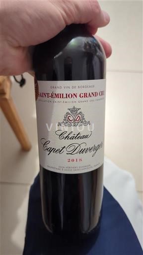 Bordeaux Saint-Émilion Grand Cru Grand Cru Château Capet Duverger 2018