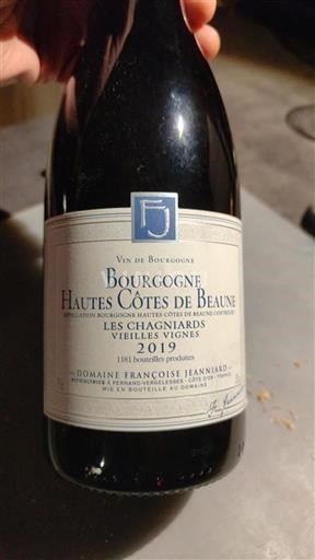 Bourgogne Hautes Côtes de Beaune Domaine Françoise Jeanniard Les Chagniards Vieilles Vignes 2019