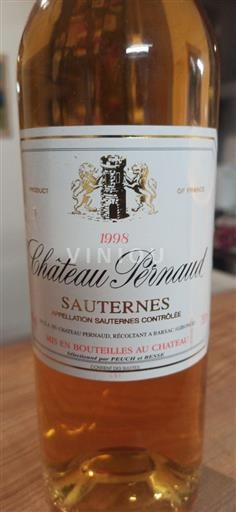 Bordeaux Sauternes Pernaud 1998