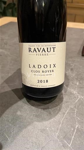 Borgonha Ladoix Ravaut Pierre Clos Royer 2018