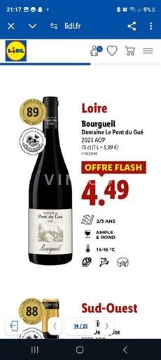 Valle del Loira Bourgueil Domaine Le Pont Du Gué 2023