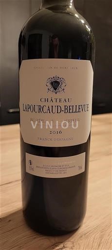 Bordeaux Bordeaux Supérieur Château Lapourcaudbellevue 2016