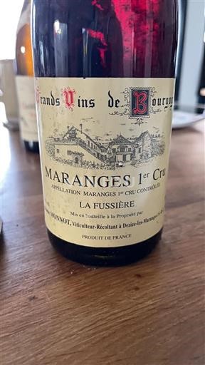 Bourgogne Maranges Premier Cru Monnot La Fussière Non Millésimé