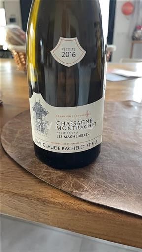 Bourgondië Chassagne-Montrachet Premier Cru Jeanclaude Bachelet Et Fils Les Macherelles 2016