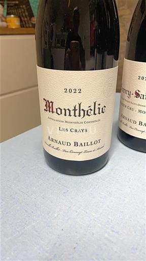 Burgundsko Monthélie Arnaud Baillot Les Crays 2022