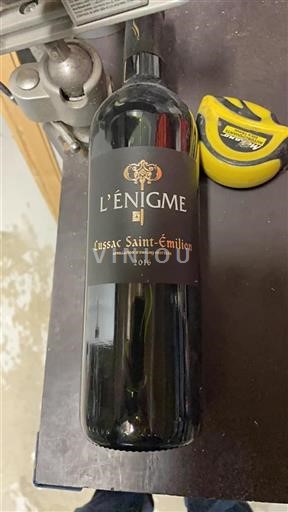 Bordeaux Lussac-saint-émilion Grand Cru L'énigme 2016