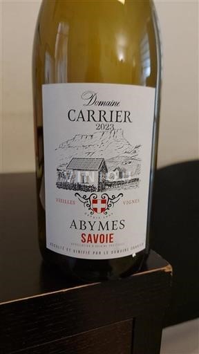 Vin Blanc sec Vieilles Vignes Domaine Carrier 2023 France Savoie et Bugey Abymes