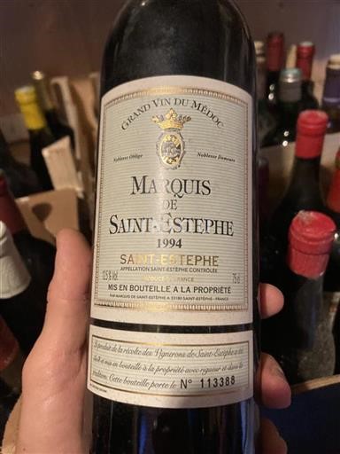 Bordéus Saint-Estèphe Marquis De Saintestèphe 1994