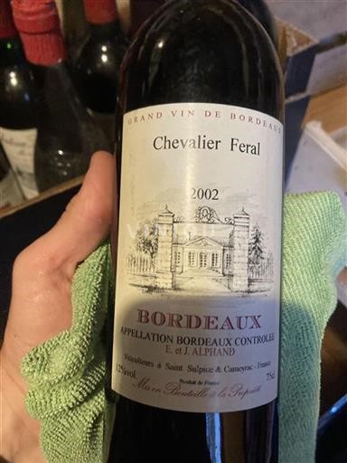 Bordeaux Chevalier Feral 2002