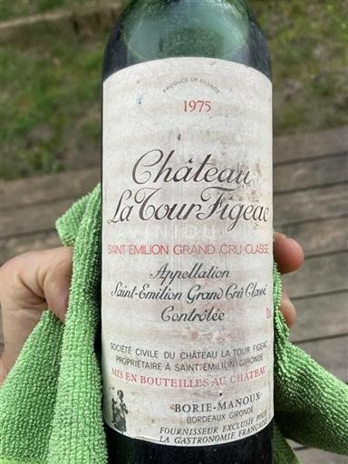 Vin Rouge sec Château La Tour Figeac 1975 France Bordeaux Saint-Émilion Grand Cru Grand Cru