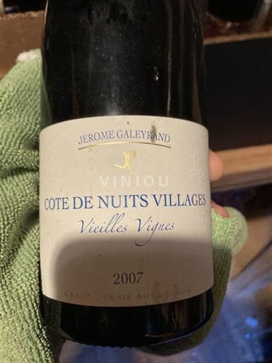 Bourgondië Côte de Nuits Villages Grand Cru Jérôme Galeyrand Vieilles Vignes 2007