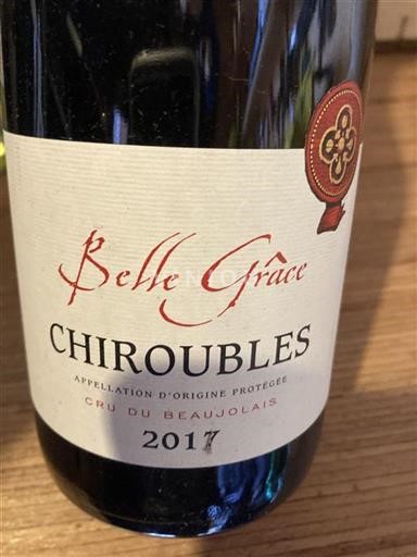 Vin Rouge sec Belle Grâce 2017 France Beaujolais Chiroubles
