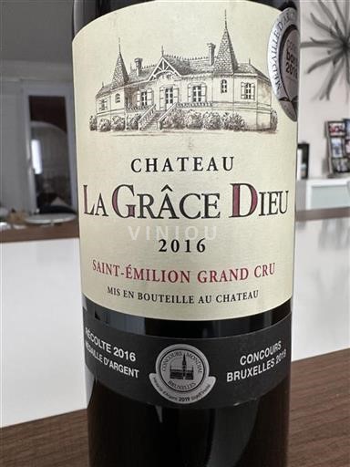 Burdeos Saint-Émilion Grand Cru Château La Grâce Dieu 2016