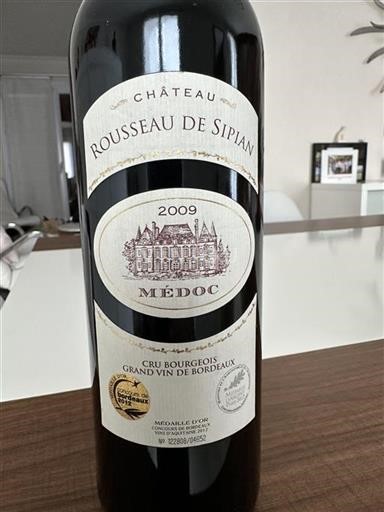 Bordéus Médoc Grand Cru Rousseau De Sipian 2009