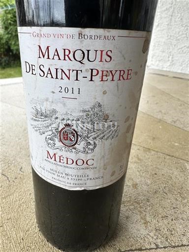 Bordéus Médoc Marquis De Saintpeyre 2011