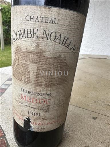 Bordéus Médoc Grand Cru Château Lacombe Noaillac 1989
