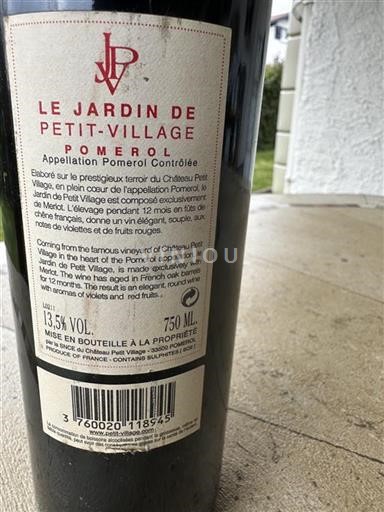 Bordeaux Pomerol Château Petit Village Le Jardin de Petit-Village Niet-geïntegreerd